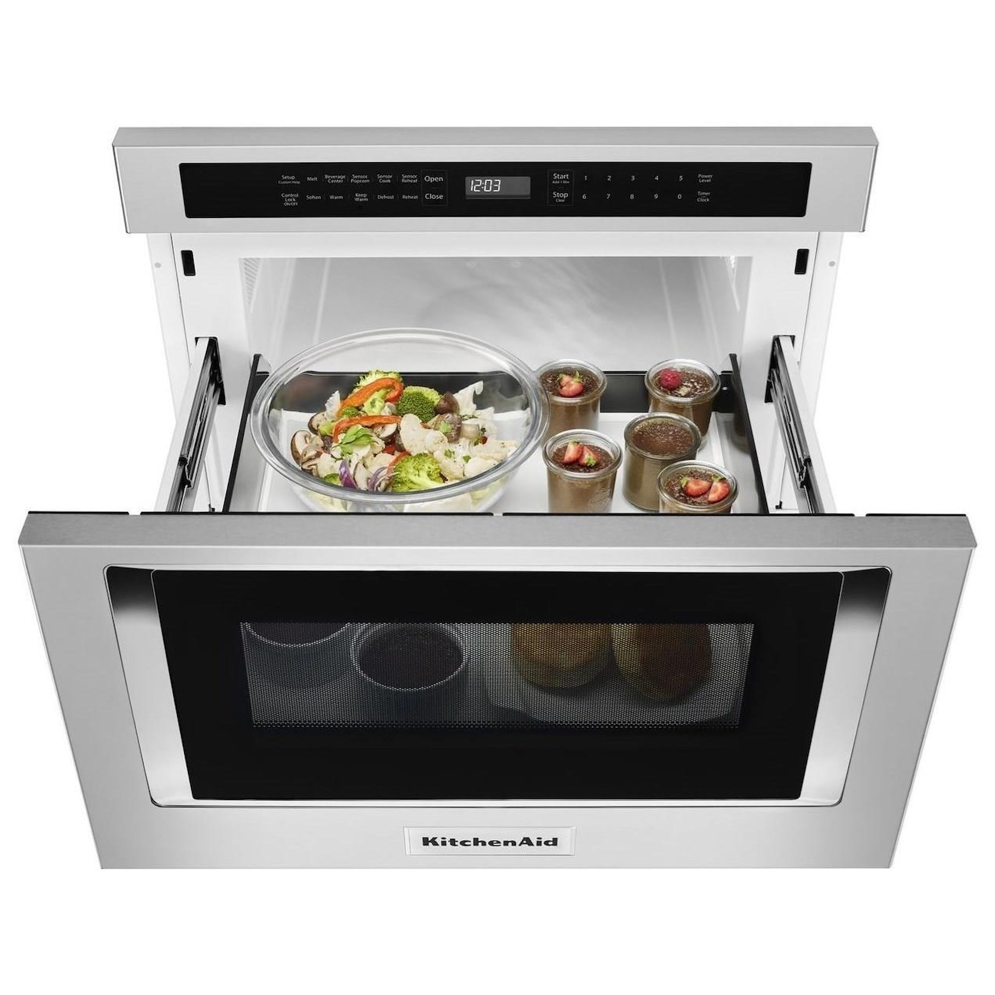 KitchenAid KMBD104GSS 24" UnderCounter Microwave Oven Drawer Furniture and ApplianceMart